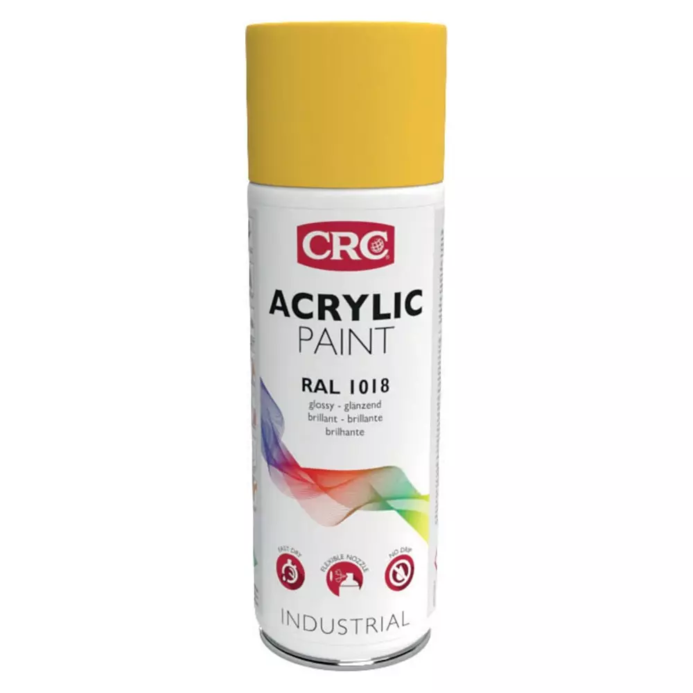 CRC 400 ml RAL 1018 Yellow Gloss Spray Paint, 31080 by CRC - Paints & Coatings | Buy Online India - Go Rapid Solutions