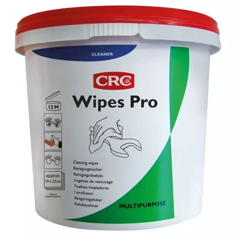 CRC Wet Hand Wipes, Bucket of 100, 260 x 270 mm, 12006 - Go Rapid Solutions India